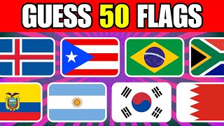 🚩 Guess the Country by the Flag Quiz 🌎 | Can You Guess 50 Flags?