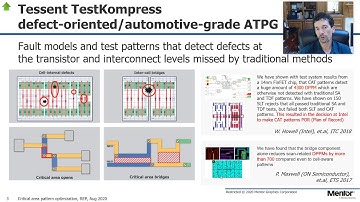 Tessent TestKompress - high quality test & pattern optimization based on critical area