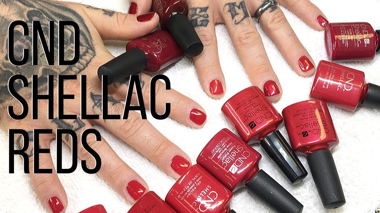 CND REDS- SWATCHING & COMPARING FORMULAS 💋🌹🍎🍒 -