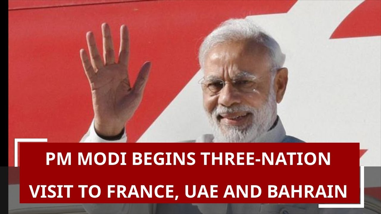 zee news videos live PM Modi begins three-nation visit to France, UAE and Bahrain