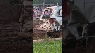 demolition derby moments in green lake county fair in Wisconsin