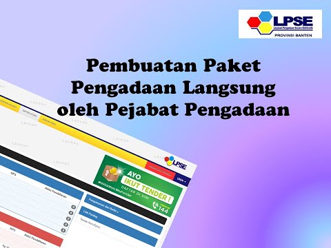 Cara Pejabat Pengadaan membuat  Paket Pengadaan Langsung