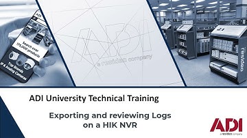 Exporting Logs on a Hikvision NVR