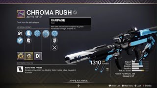 Destiny 2 - CHROMA RUSH AUTO RIFLE ROLL