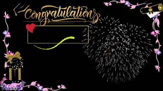 تهنئة نجاج Congratulation  شاشه سوداء بدون اسم #تهنئة_نجاح_بالانجليزي مونتاج نجاح جاهزة للتصميم