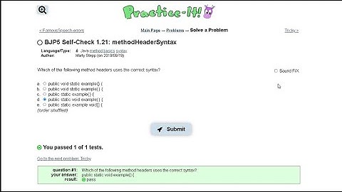 Java Practice-it Introduction to Java Programming | Self Check 1.21 Commentary