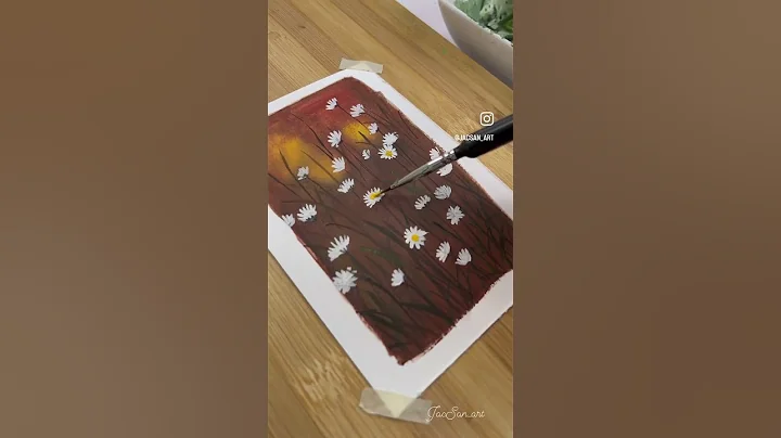 Daisies flower painting #flowers #flowerpainting #easyart #art  #gouache #acrylic-paintings