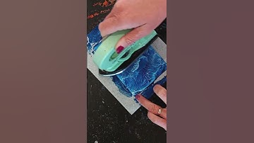 Winter landscape with blue wax