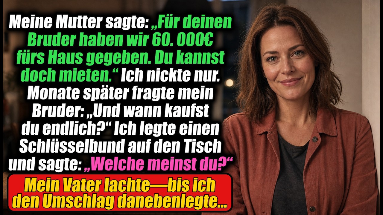 Für sein Haus bekam mein Bruder 60.000€—zu mir sagten meine Eltern: „Dann miete eben.“…