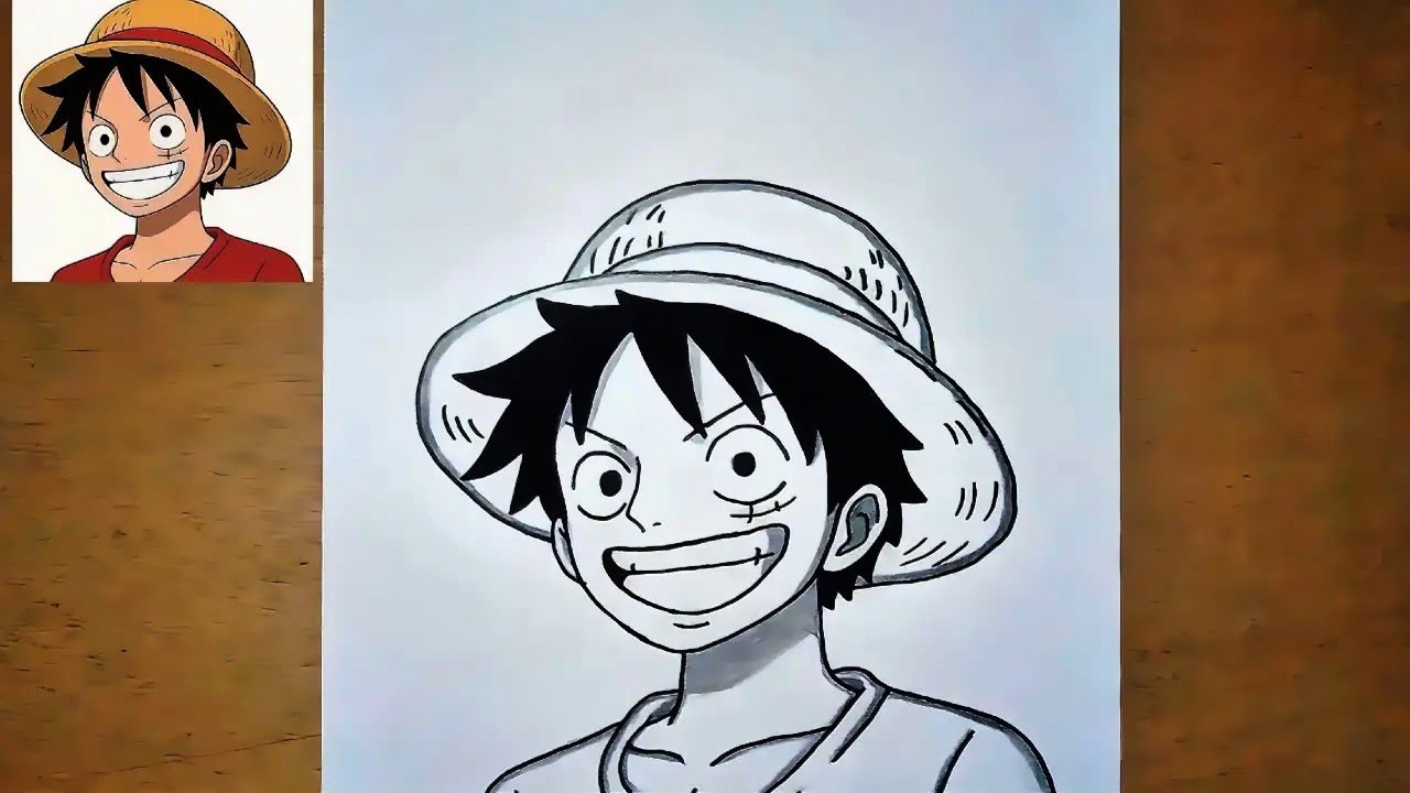 Easy anime drawing | how to draw Monkey D. Luffy form One Piece step by step