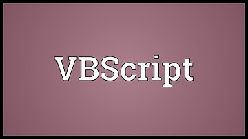 VBScript Meaning