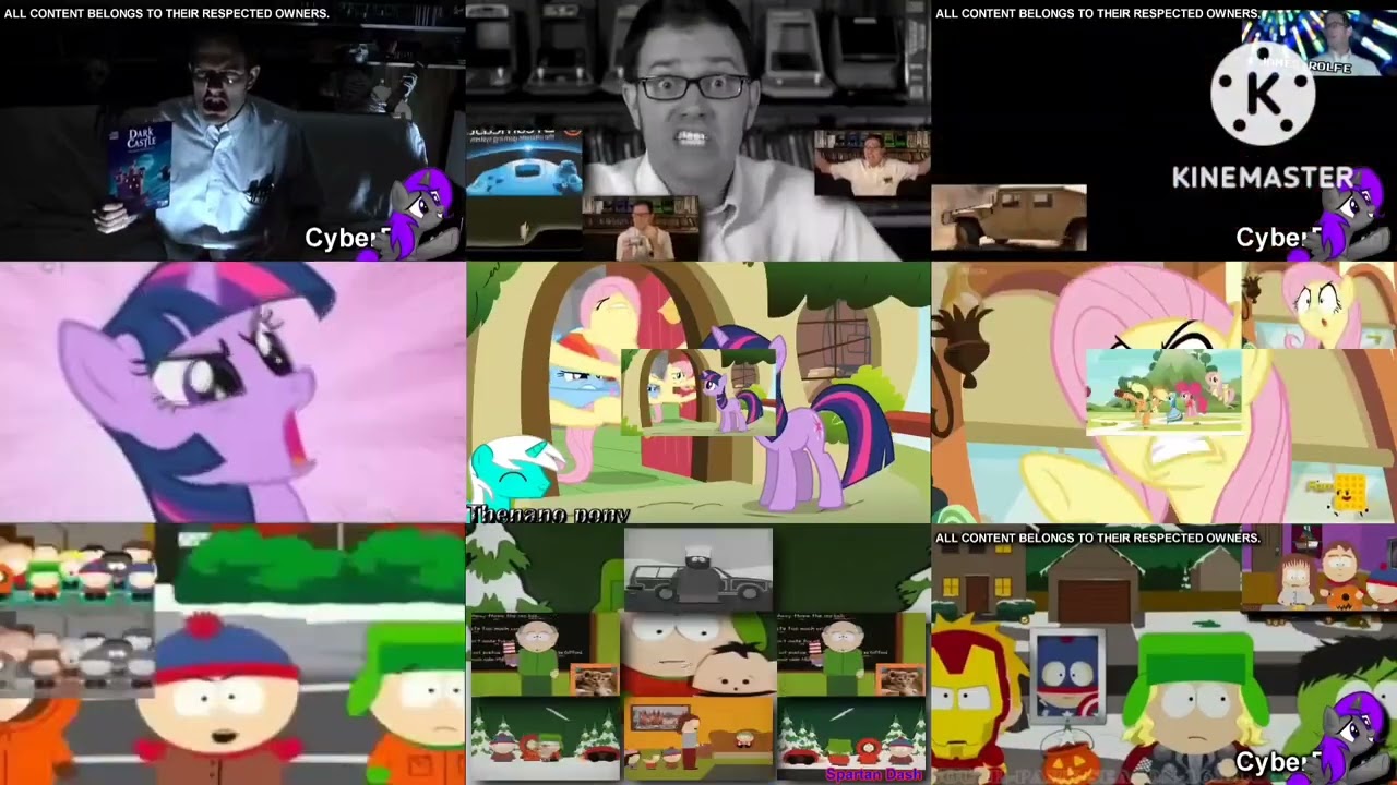 [REMAKE] AVGN vs. MLP vs. South Park Sparta Remix Nineparison