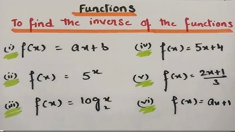  To find the inverse of the functions- Functions Discrete Mathematics -MFCS