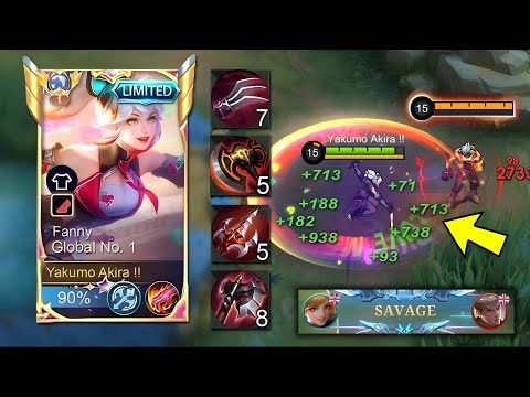 SAVAGE! RED BUILD FANNY IS BROKEN!🥶HYPER CARRY RANK GAME! -MLBB