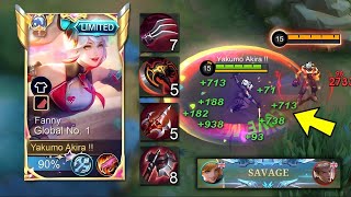 SAVAGE! RED BUILD FANNY IS BROKEN!🥶HYPER CARRY RANK GAME! -MLBB