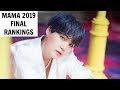 MAMA AWARDS 2019 FINAL RANKINGS