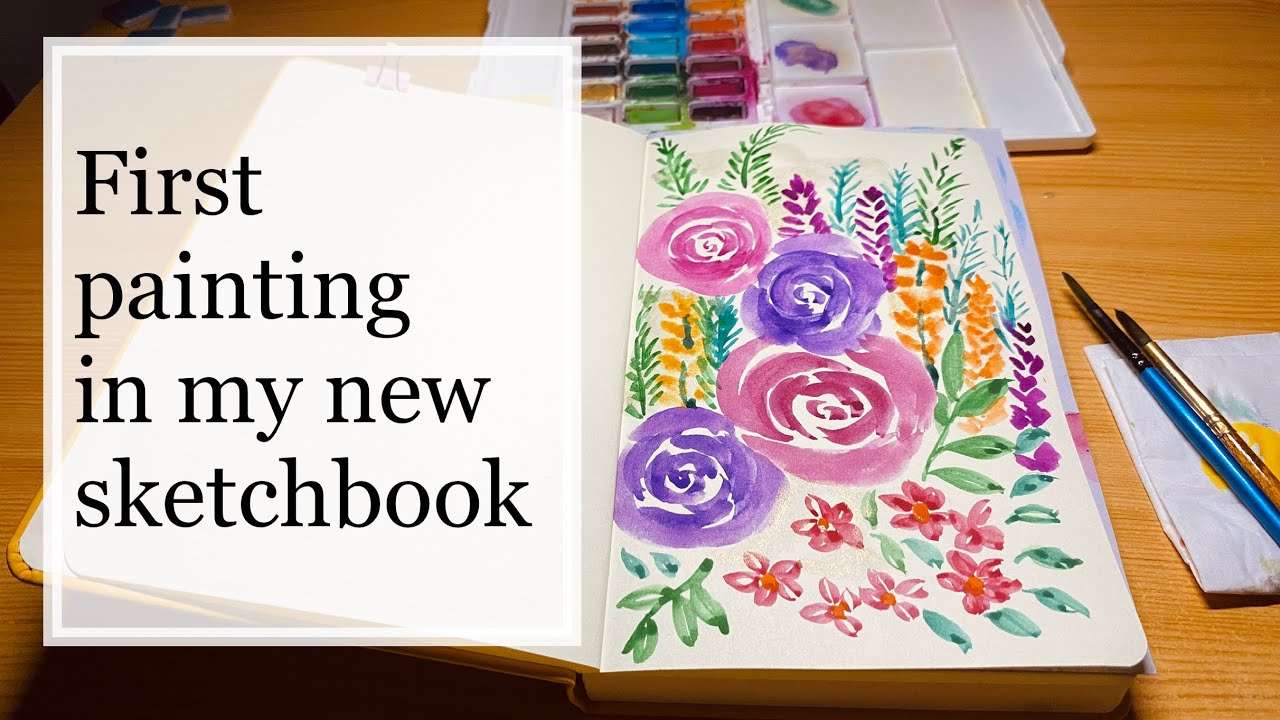 Flip through my purple Art Creation sketchbook 