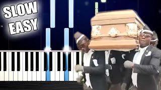 Coffin Dance - SLOW EASY Piano Tutorial by PlutaX chords