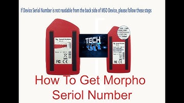 15.How To Get Morpho Serial No. morpho के सीरियल नंबर केसे देखे Tech. Guru
