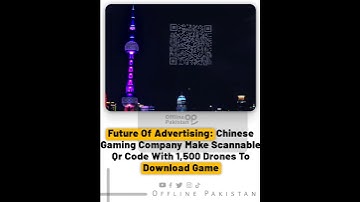 #Future Of #Advertising : Chinese #Gaming Company Make Scannable #QrCode With 1,500 #Drones