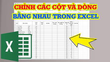 Cách chỉnh kích thước dòng và cột trong Excel bằng nhau