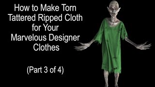 Marvelous Designer 5 Tutorial Part 3: Torn Tattered Ripped Zombie Clothes in MD5 & Photoshop screenshot 4