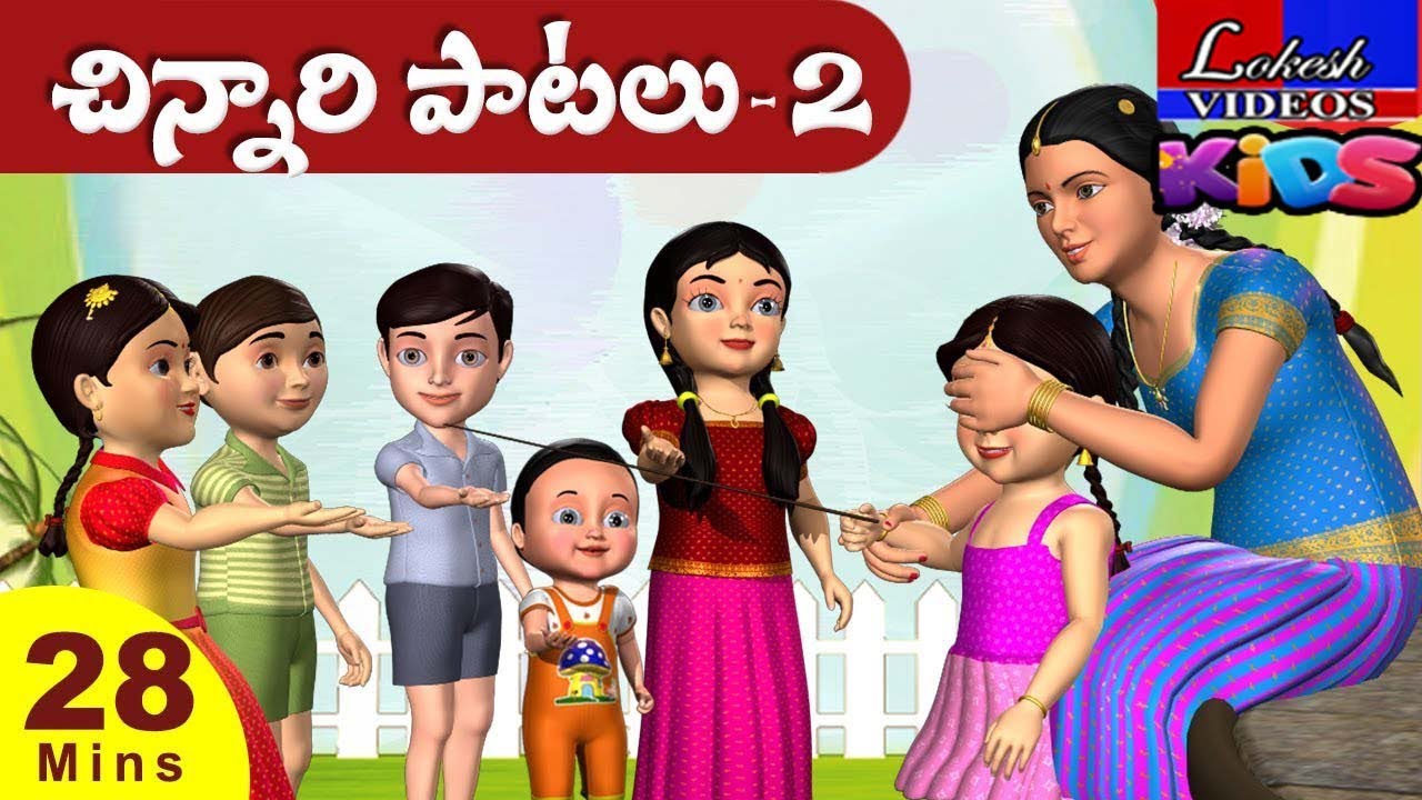 Telugu Rhymes for Childrens 3D Chinnari Patalu Lokeshvideoskids