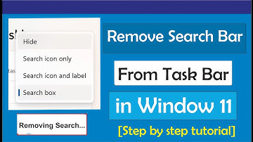 How to Remove Search Bar from Taskbar Windows 11