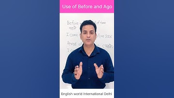 use of Before and Ago #english #viral #shorts #trending