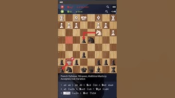 Chess. com French defense opening Trap Mate in 9 moves #chess #checkmate #shorts