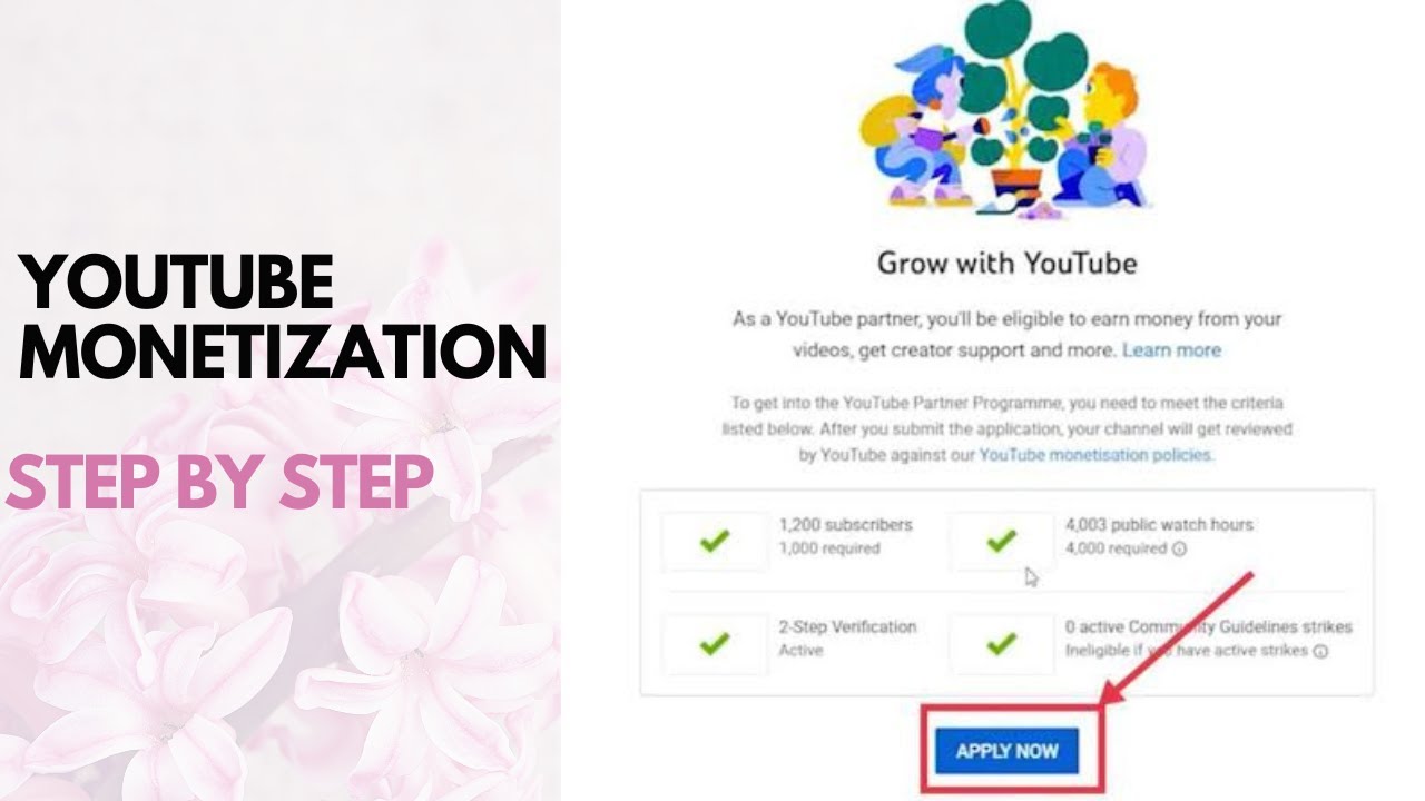 HOW TO APPLY FOR YOUTUBE MONETIZATION step by step 2022