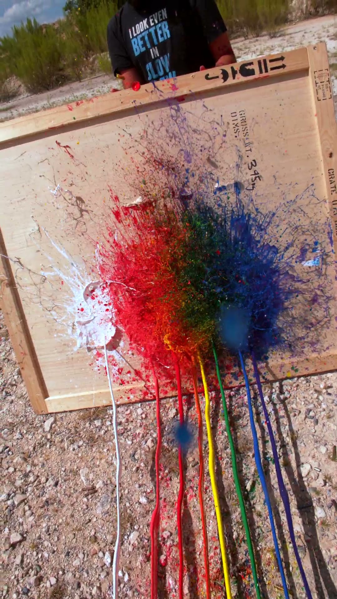 Slow Mo Paint Stomper #shorts #slowmotion #slowmo #art