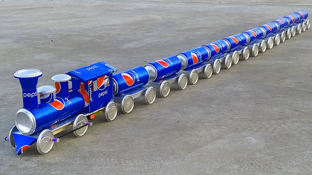 Download Make a longest toy train with Pepsi cans 🚂  Cars at Home - DIY