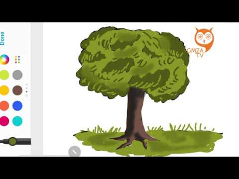 დავხატოთ ხე მარტივად/ფლომასტერებით/How to draw a tree/Art lessons for kids