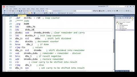 Manejo de subrutinas en lenguaje Assembler para microcontroladores Atmega