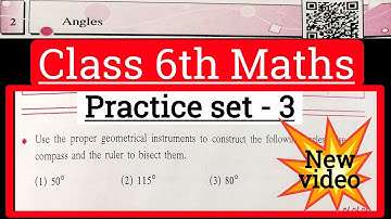 Class 6 math practice set 3 | Angle | std 6 maths practice set 3 | State board