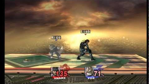 Super Smash Bros. Brawl - Wi-Fi Battle 1 - Linh (Snake) vs Nico (Fox)