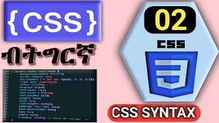 #02_CSS ብትግርኛ | CSS Syntax l ኣጸሓሕፋ, Web programming in Tigrinya Language.
