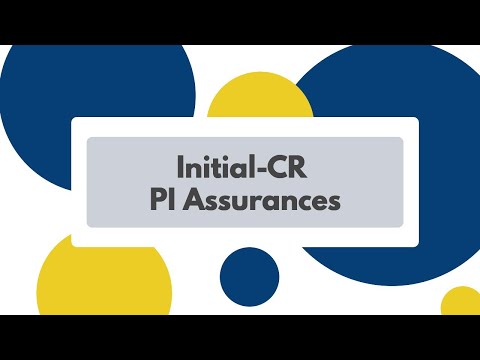 Initial CR PI Assurances