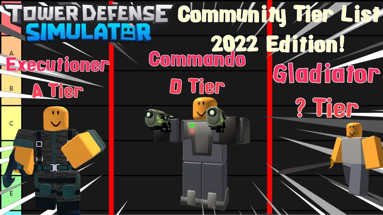 My tower defense simulator tier list (may be controversial with the golden  skins, but it is my opinion). Note - I am currently level 350. :  r/TDS_Roblox