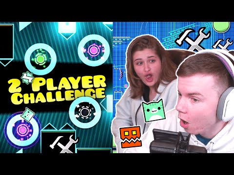 MAKING A 2-PLAYER CHALLENGE (With Juniper) - Geometry Dash