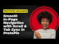 Smooth In-Page Navigation with Scroll & Tab Sync in ProtoPie