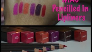 MAC Pencilled In Lipliners & Lip Swatches MAC Pencilled In Lipliners & Lip Swatches