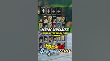 New Character Selection Screen! - Dragon Ball Sparking! Zero