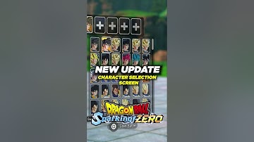 New Character Selection Screen! - Dragon Ball Sparking! Zero