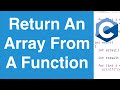 How to return an array from a function  c programming tutorial