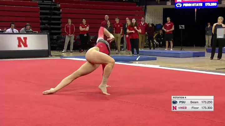 Taylor Houchin Floor Exercise 2020 Nebraska vs Pen...