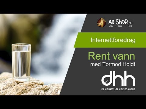 Webinaret om vannkvalitet og rensing med Tormod Holt