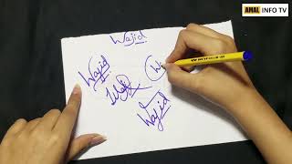 Wajid Name Signature - Handwritten Signature Style for Wajid Name
