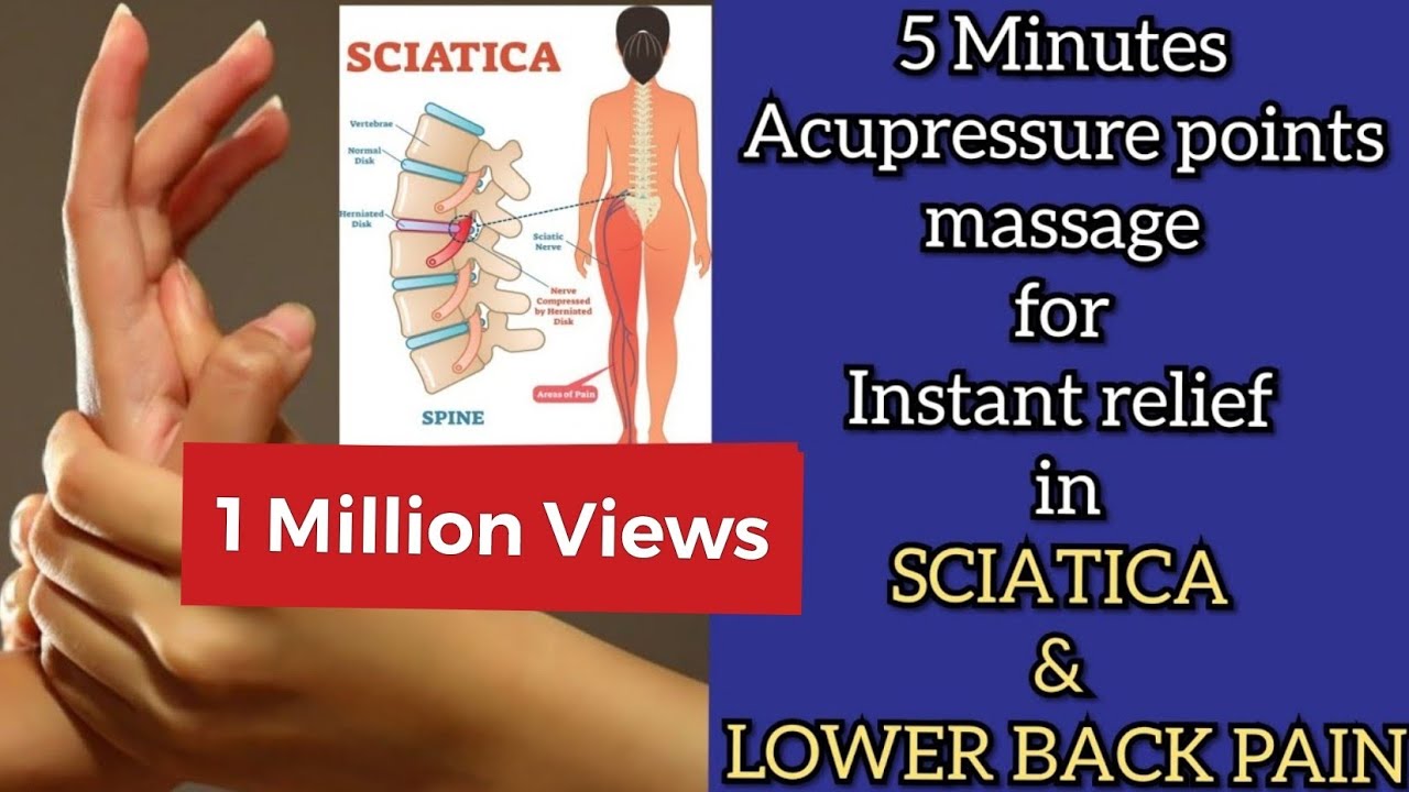5 Minutes Acupressure point massage to relieve Sciatica and Lower Back Pain